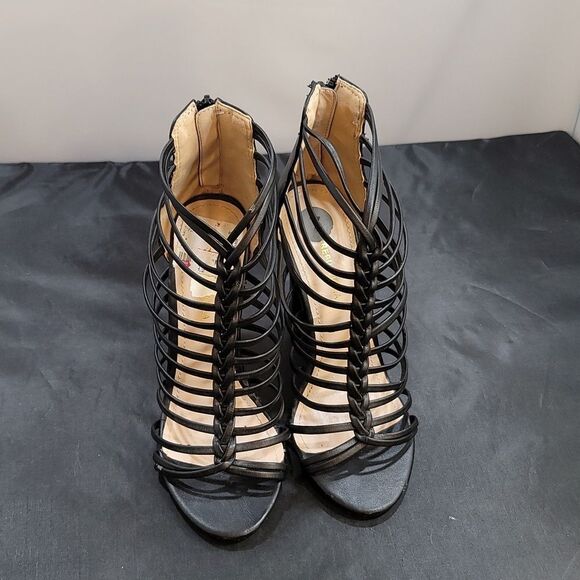 SHOE REPUBLIC LA GLADIATOR MULTI-STRAPS ZIPPER CLOSURE BACK SANDAL - Picture 7 of 14